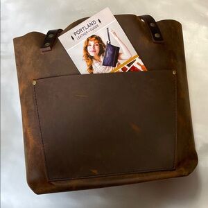 Portland Leather Dark Brown Men's Briefcase